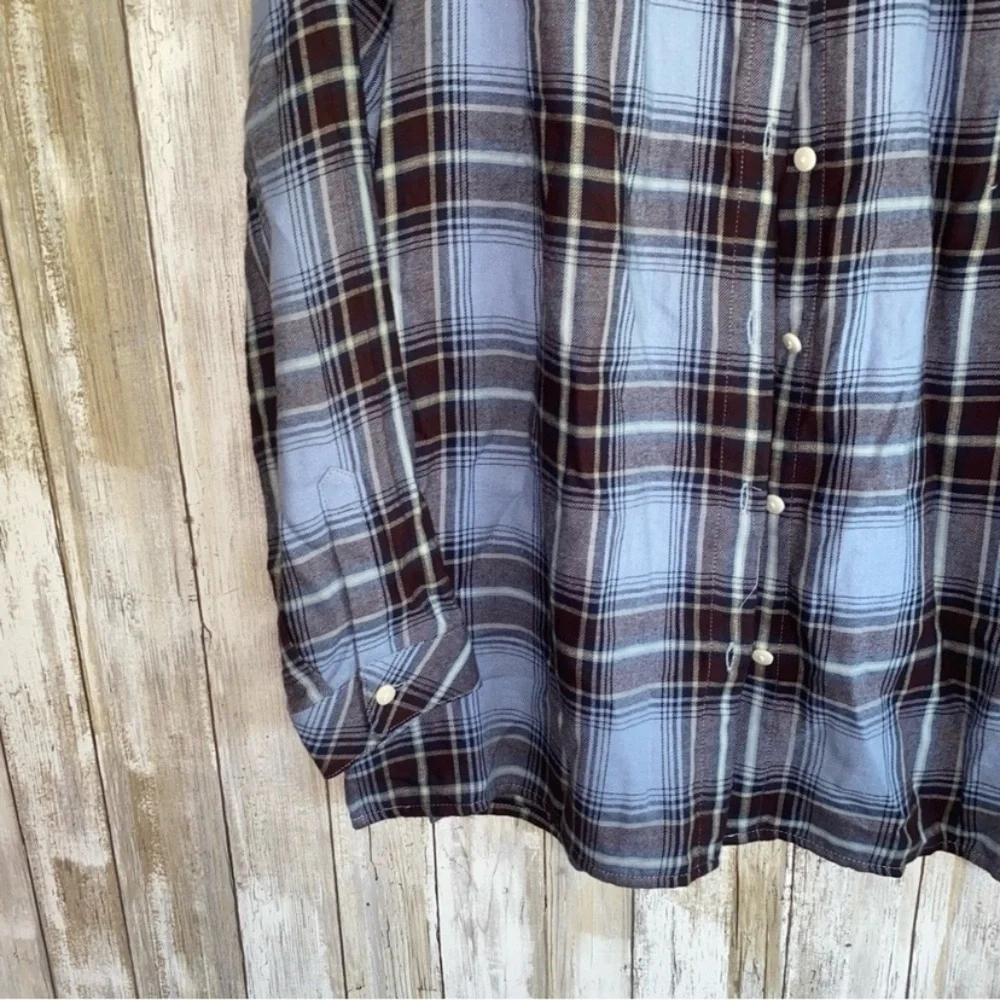 J. Jill Blue Plaid Button Down - Picture 3 of 6